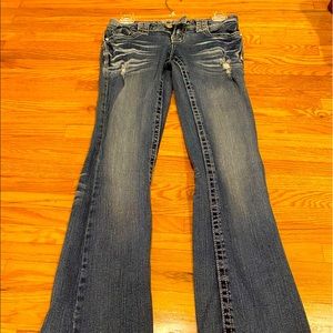 Amethyst Distressed Jeans,  Size 1